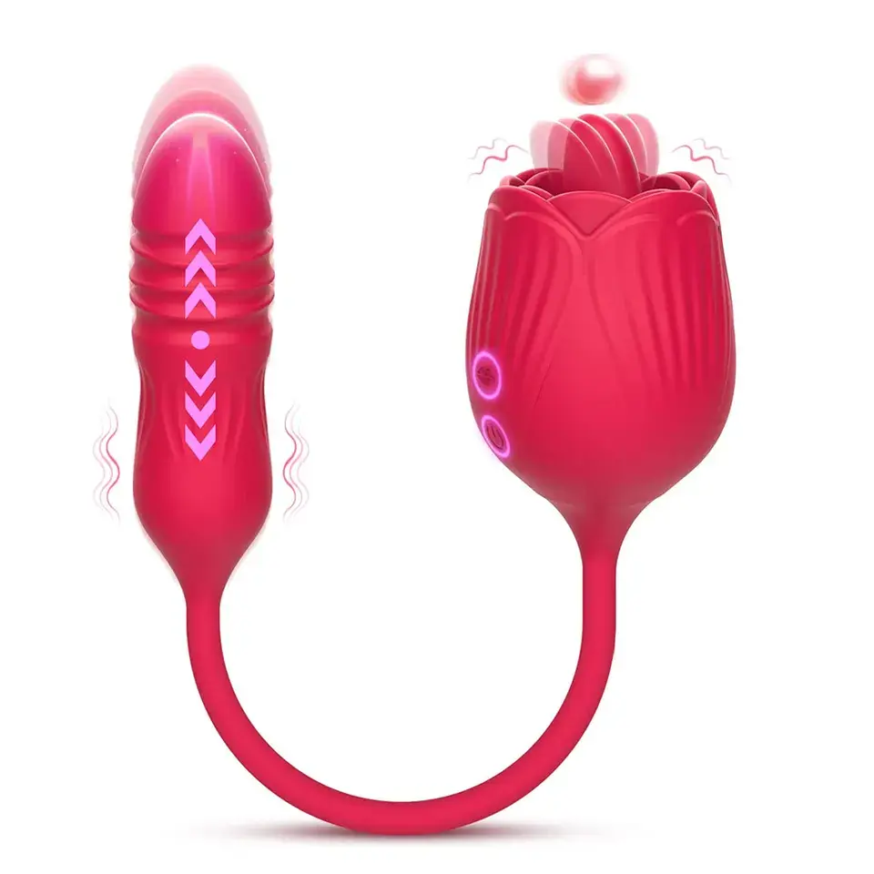 Rose Licking and Thrusting Vibrator