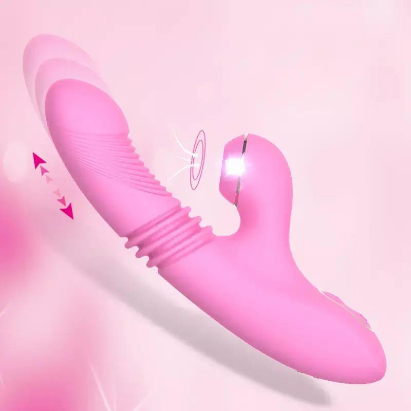 Thrusting and Sucking Heating Vibrator