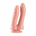 Double Penetration Clear TPE Dildo