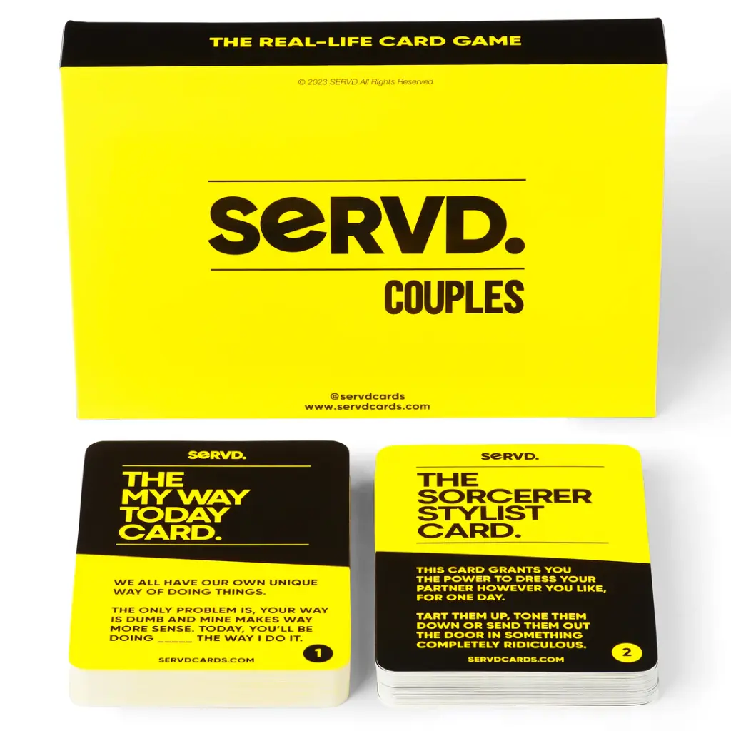 SERVD Couple Card Game - Fun Relationship Challenges