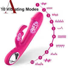 [XA431] USB Rechargeable 9-Speed Vibrator with LED Display – Rose Color