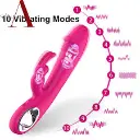 USB Rechargeable 9-Speed Vibrator with LED Display – Rose Color