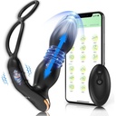 App-Controlled Thrusting Prostate Massager with Cock Ring