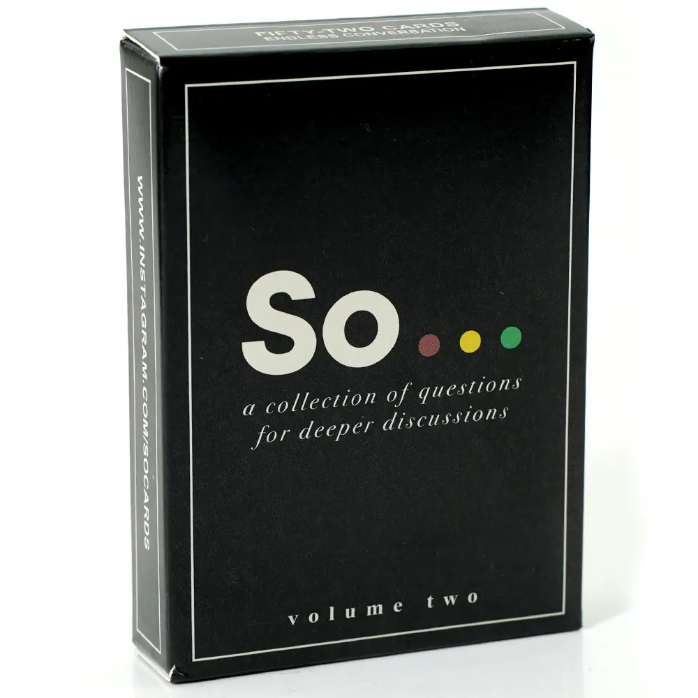 So... Question Card Game for Deeper Conversations