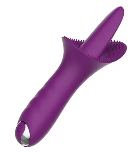 [XA022] Silicone Tongue Licking Vibrator with Suction & 10 Vibration Modes