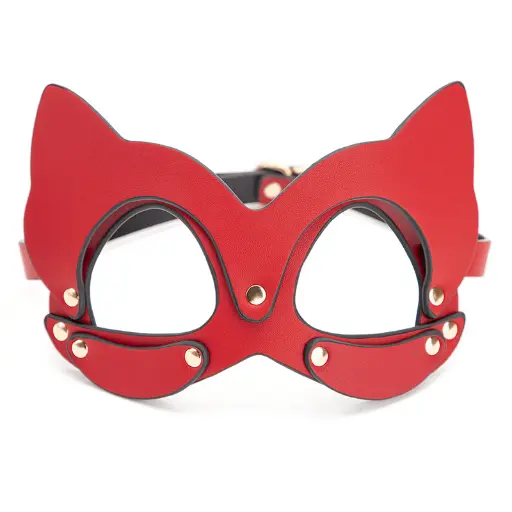 [XG035] Red PU Leather Cat Eye Mask