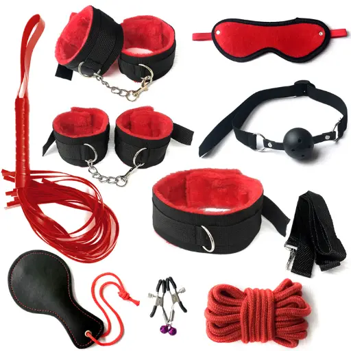 [XG005] 10-Piece Soft Nylon BDSM Bondage Kit