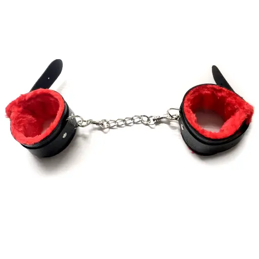 [XG002] Adjustable Faux Leather Cuffs with Chain Link